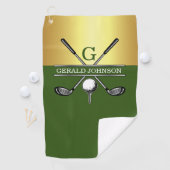 Elegant Golf Monogram Golfhanddoek (Insitu)