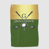 Elegant Golf Monogram Golfhanddoek (Voorkant)