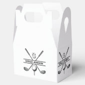 Elegant golf monogram ontwerp bedankdoosjes (Geopend)
