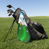 Elegant golf monogram ontwerp golfhanddoek (Groen)