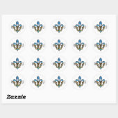 Elegant golf monogram ontwerp ronde sticker (Vel)