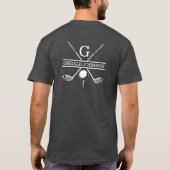 Elegant golf monogram ontwerp t-shirt (Achterkant)