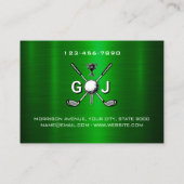 Elegant golf monogram ontwerp visitekaartje (Achterkant)