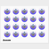 Elegant Golf Monogrammering Ontwerp Ronde Sticker (Vel)