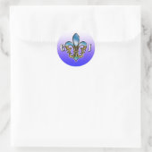 Elegant Golf Monogrammering Ontwerp Ronde Sticker (Tas)