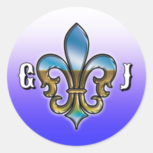 Elegant Golf Monogrammering Ontwerp Ronde Sticker