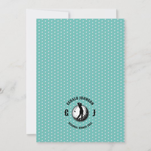 Elegant golf thema ontwerp kaart (Achterkant)