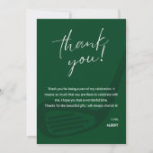 Elegant Golf Theme Appreciation Thank You Card Kaart (Voorkant)