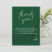Elegant Golf Theme Appreciation Thank You Card Kaart (Staand voorkant)