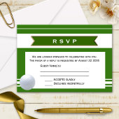 Elegant Golf Theme RSVP Wedding Invitation Card