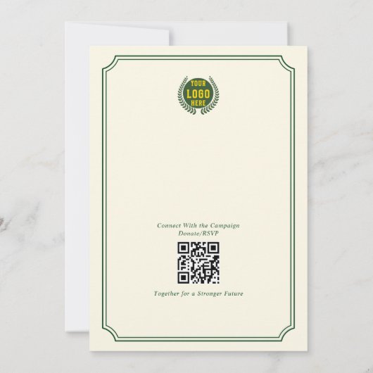 Elegant Golf Tournament Fundraiser Kaart (Achterkant)