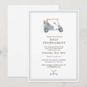 Elegant Golf Tournament  Invitation Kaart (Voorkant / Achterkant)