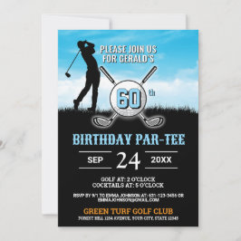 Elegant Golf Verjaardag Ontwerp Kaart