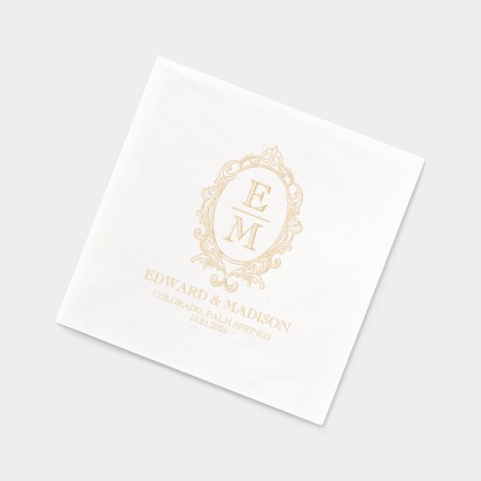 Elegant Golf Victoriaans Floral Lijst Folie Servetten (Links)