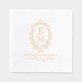 Elegant Golf Victoriaans Floral Lijst Folie Servetten (Voorkant)