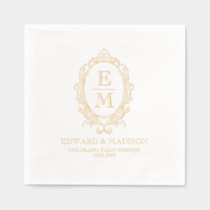 Elegant Golf Victoriaans Floral Lijst Folie Servetten