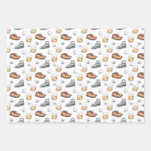 Elegant Golfer Inpakpapier Vel (Voorkant 2)