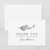 Elegant golfthema 100e verjaardag bedankkaart (Voorkant / Achterkant)