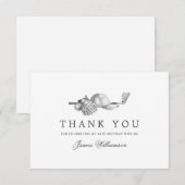 Elegant golfthema 40e verjaardag bedankkaart (Voorkant / Achterkant)