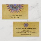 Elegant Golgen Lotus Bloem Logo Yoga Bedrijf Visitekaartje (Voorkant / Achterkant)