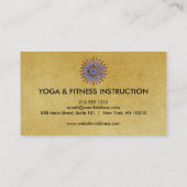 Elegant Golgen Lotus Bloem Logo Yoga Bedrijf Visitekaartje (Achterkant)