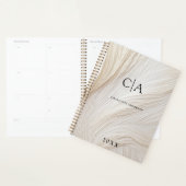 Elegant, golven, monogram planner (Display)