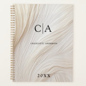 Elegant, golven, monogram planner (Voorkant)