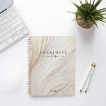 Elegant, golven, planner<br><div class="desc">Klantspecifiek modern,  elegant,  golvenplanner. Bewerk je product in een paar minuten. U kunt het lettertype / de grootte / kleur en de positie wijzigen met "verder personaliseren".</div>