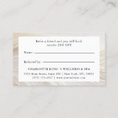 Elegant, golven, salon, aanbevelingskaartje (Achterkant)