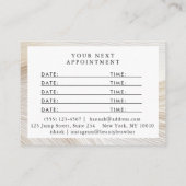 Elegant, golven, salon, afsprakenkaartje (Achterkant)