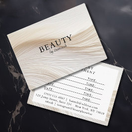 Elegant, golven, salon, afsprakenkaartje