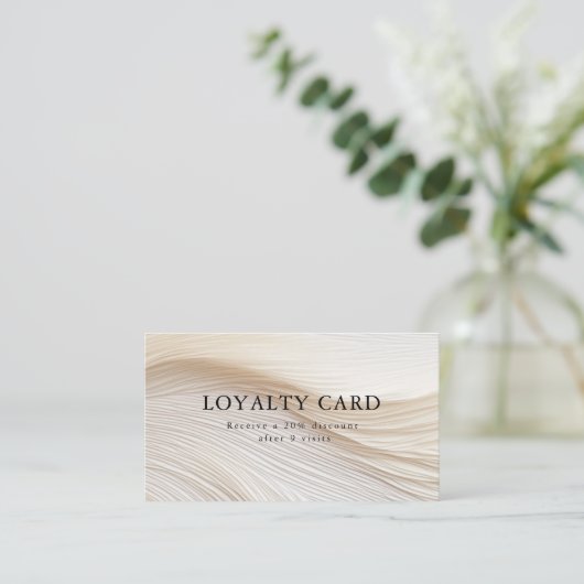 Elegant, Golven, Salon, Loyaliteit Visitekaartje (Staand voorkant)