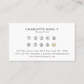 Elegant, Golven, Salon, Loyaliteit Visitekaartje (Achterkant)