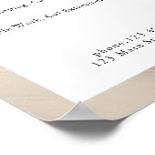 Elegant, Golven, Salon, Prijslijst Poster (Hoek)