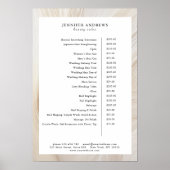 Elegant, Golven, Salon, Prijslijst Poster (Voorkant)