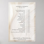 Elegant, Golven, Salon, Prijslijst Poster (Voorkant)