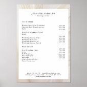 Elegant, Golven, Salon, Prijslijst Poster (Voorkant)