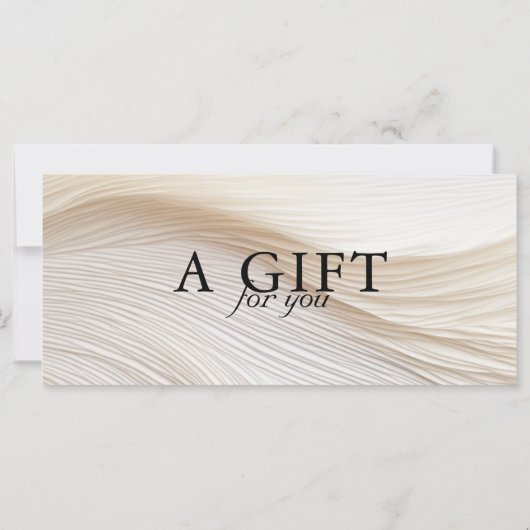 Elegant, Golven, Salon, QR-code, Cadeaubon (Achterkant)