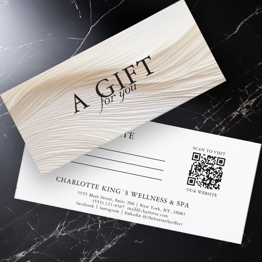 Elegant, Golven, Salon, QR-code, Cadeaubon