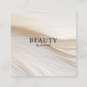 Elegant, golven, salon, QR-code Vierkante Visitekaartje (Voorkant)