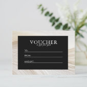 Elegant, golven, salon, voucher, cadeaubon (Staand voorkant)