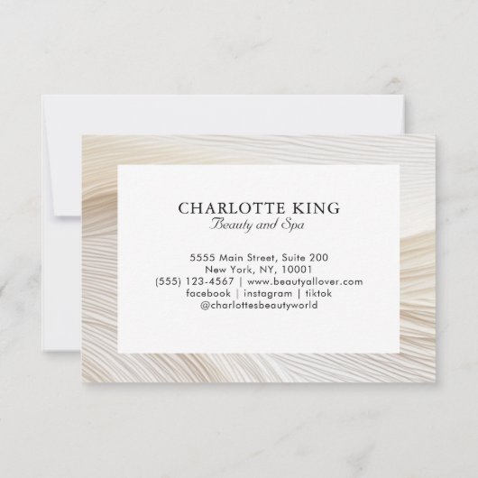 Elegant, golven, salon, voucher, cadeaubon (Achterkant)