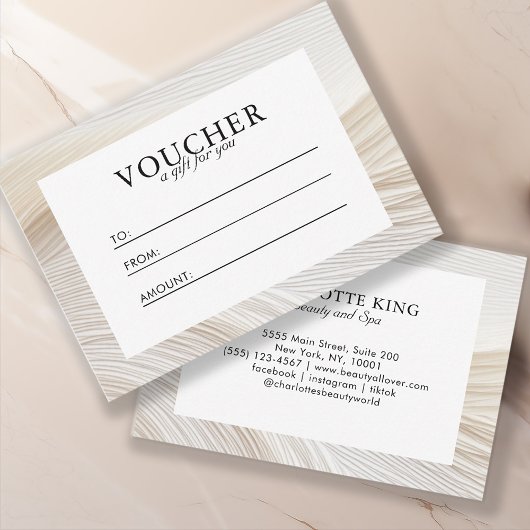 Elegant, golven, salon, voucher, cadeaubon
