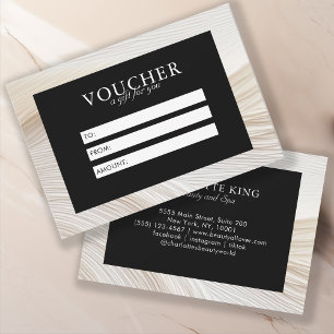 Elegant, golven, salon, voucher, cadeaubon