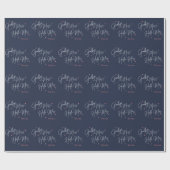 Elegant Goodbye Miss Hallo Mrs Navy Vrijgezellenfe Cadeaupapier (Vlak)