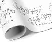 Elegant Goodbye Miss Hallo Mrs Vrijgezellenfeest Cadeaupapier (Rol Hoek)