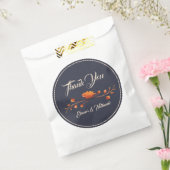 Elegant Gothic 3D Floral Dank je bruiloft Bedankzakje (Gezegeld)