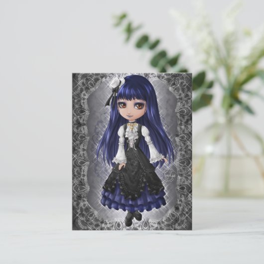 Elegant Gothic Aristocrat Briefkaart (Staand voorkant)