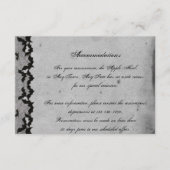 Elegant Gothic Bat Lace Posh Wedding Insert Informatiekaartje (Voorkant)