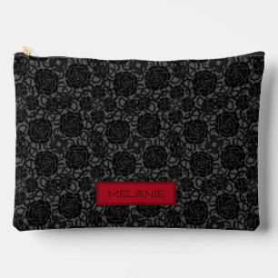 Elegant Gothic Black Roos Pattern - Gepersonalisee Etui